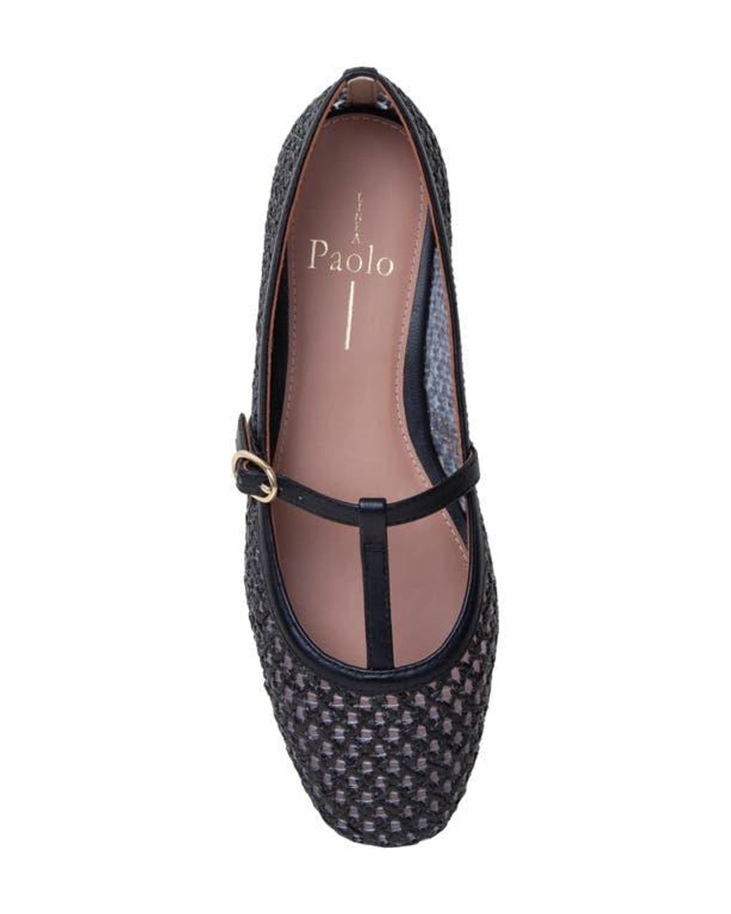 Linea Paolo White Monet T-Strap Flat