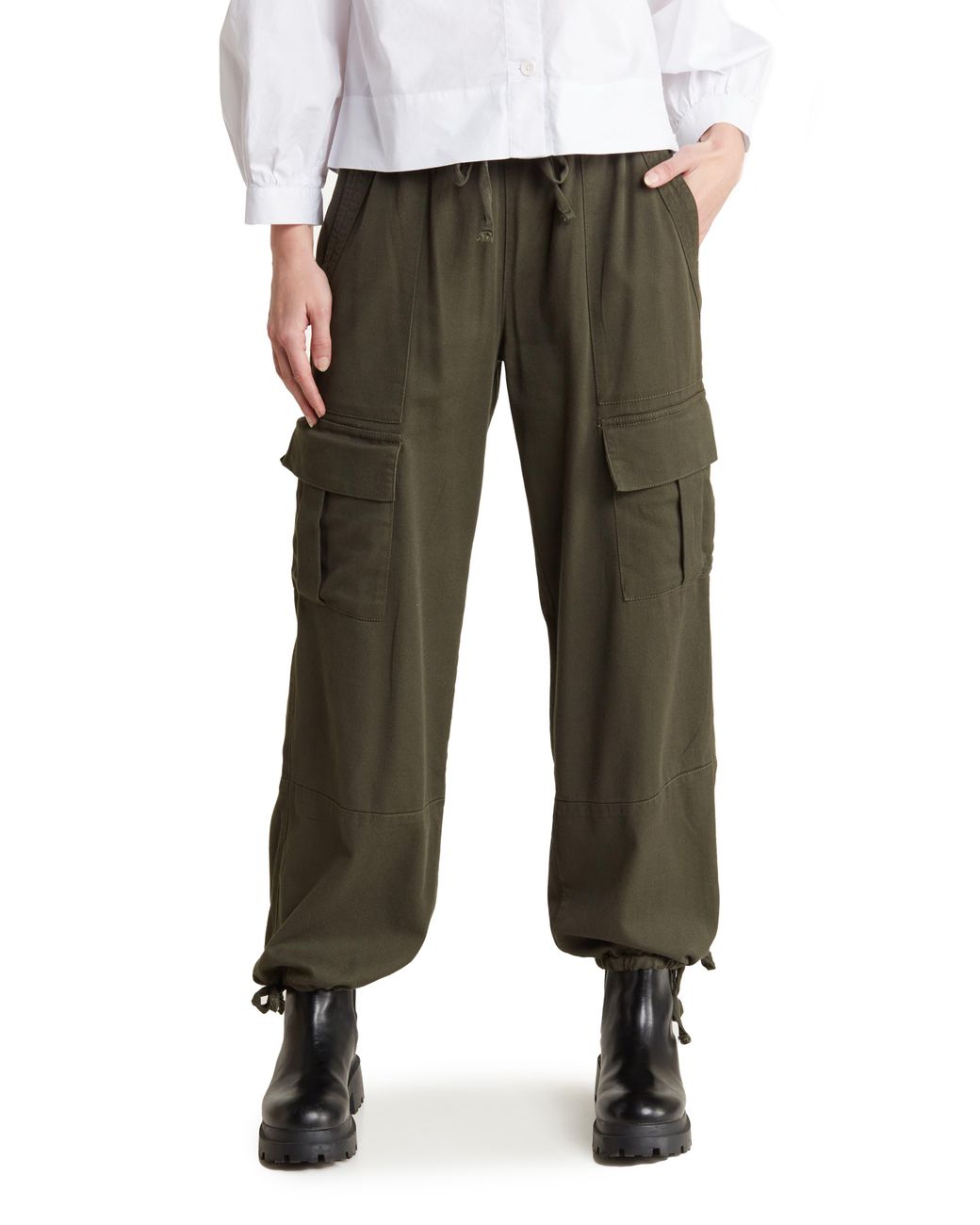 HUGO Garlo Cotton Regular Fit Drawstring Cargo Pants | Bloomingdale's