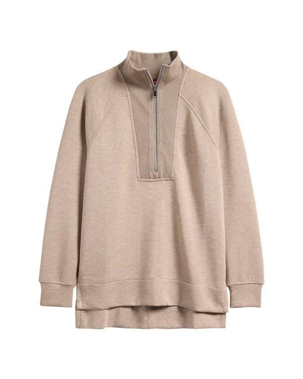 Spanx Natural Air Essentials Brushed Half-Zip Sweatshirt