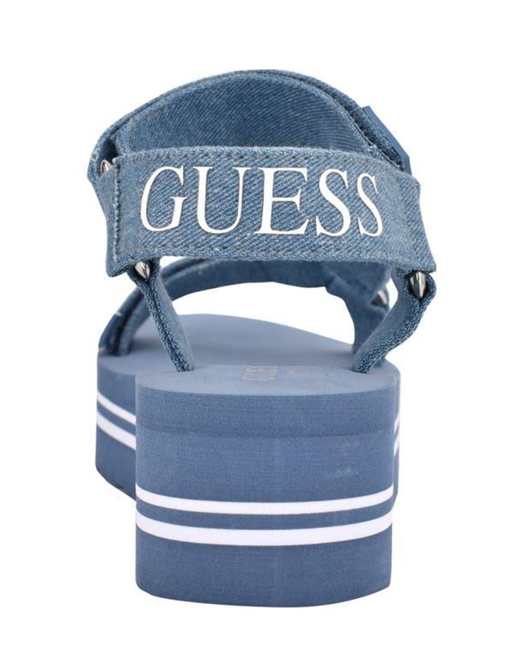 Guess Blue Avin Platform Sandal