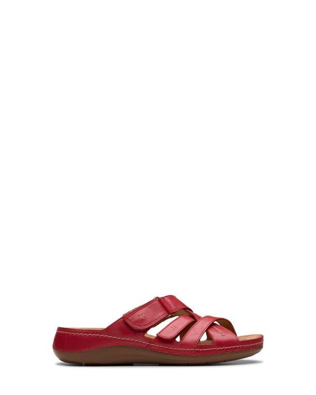 Clarks Red Cecily Slide Sandal
