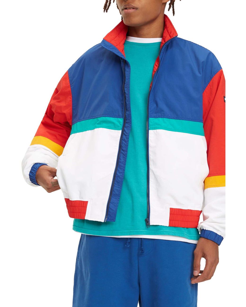 Tommy Hilfiger Pieced Color - Block Jacket in Blue for Men | Lyst