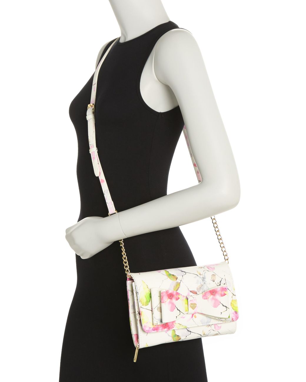Betsey Johnson Floral Printed Crossbody Wallet in Black Lyst