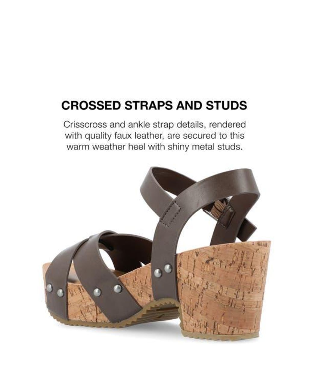Journee Collection Brown Platform Sandal
