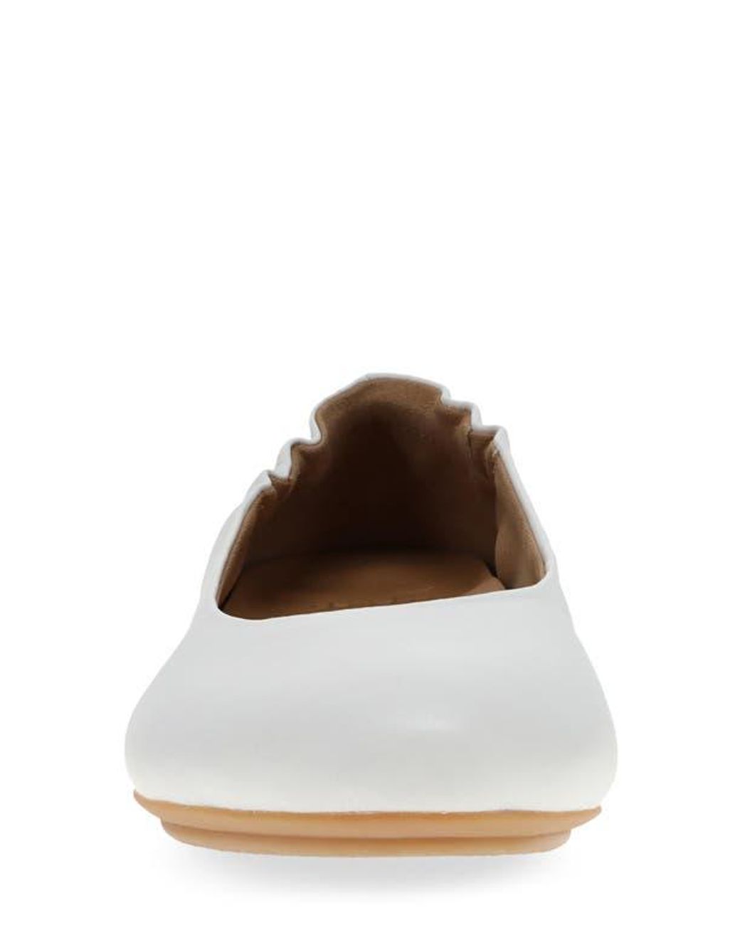 Dansko White Mollie Ballet Flat