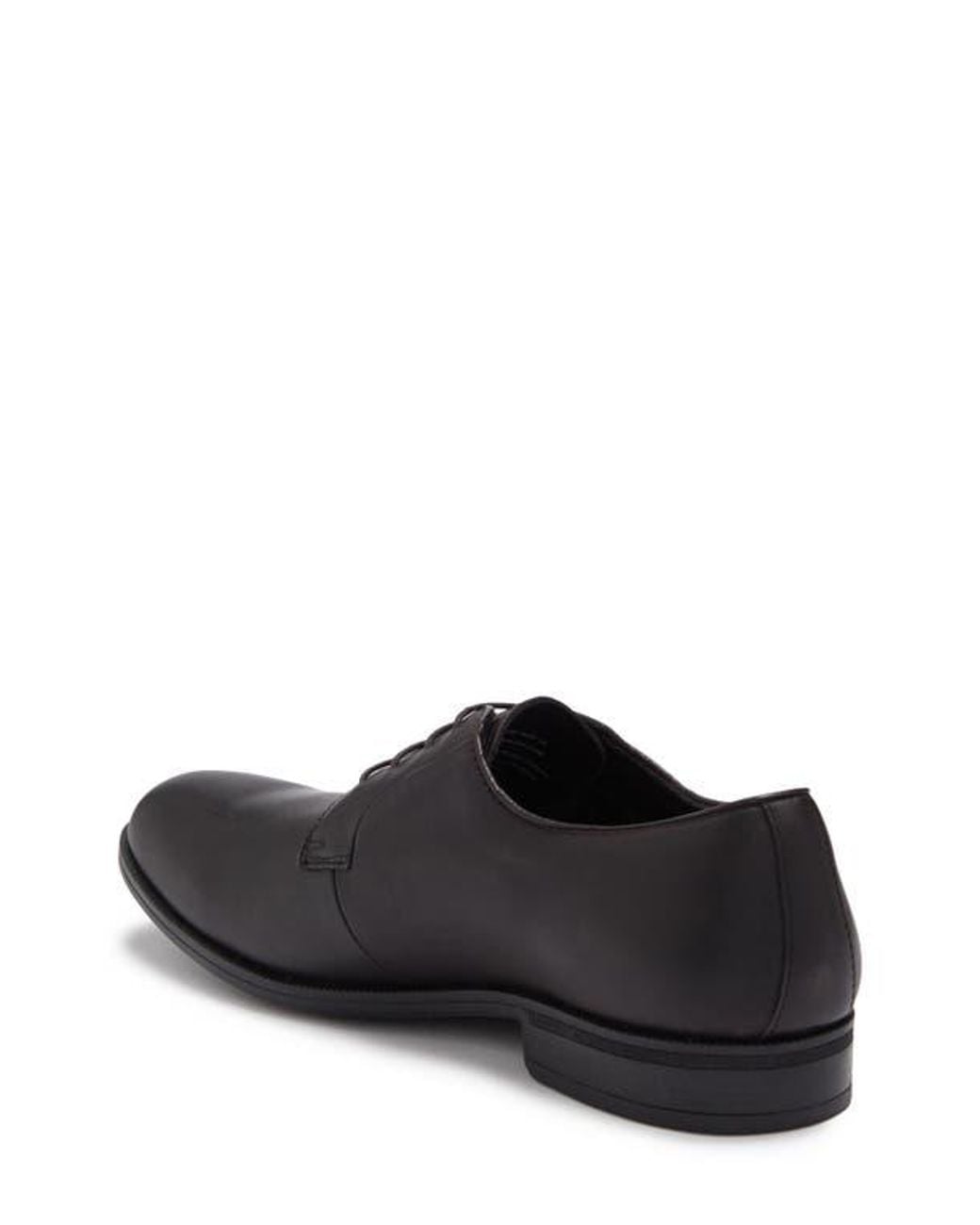 Gordon Rush Black Bailey Leather Plain Toe Derby for men