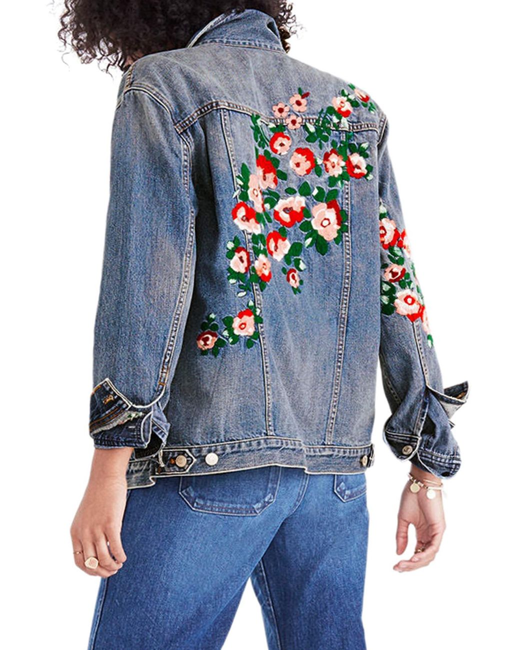 Madewell Embroidered Denim Jacket in Blue | Lyst