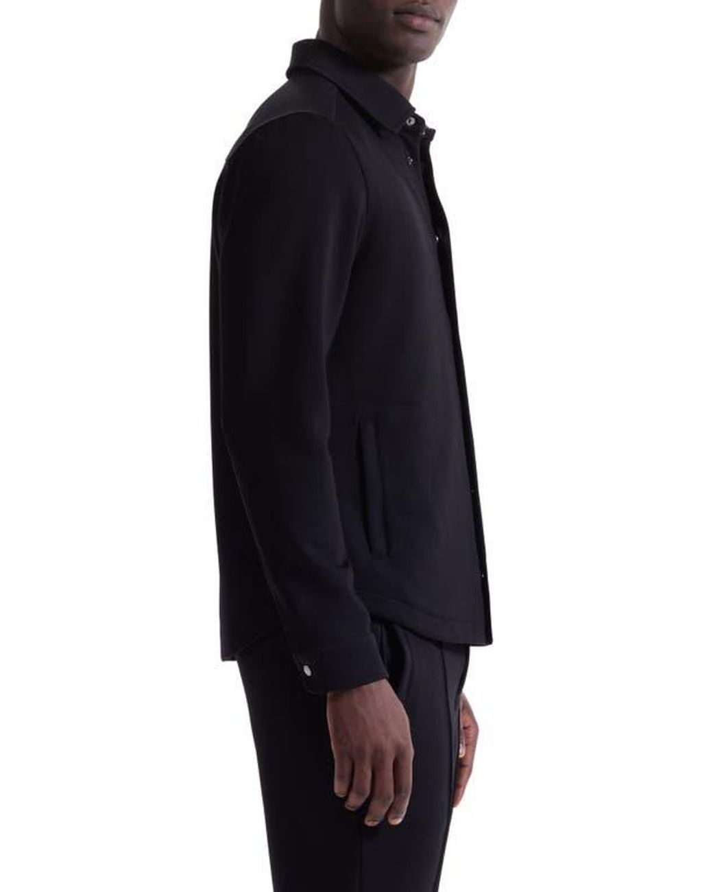 Bugatchi Blue Soft Touch Snap-Up Shirt for men