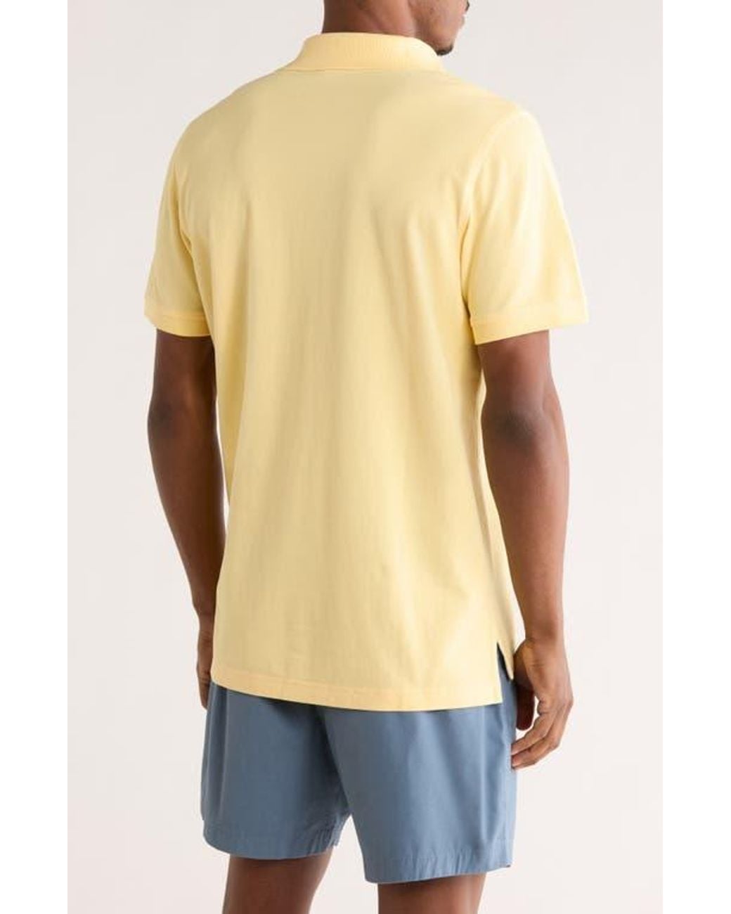 Brooks Brothers Yellow Solid Cotton Piqué Polo for men