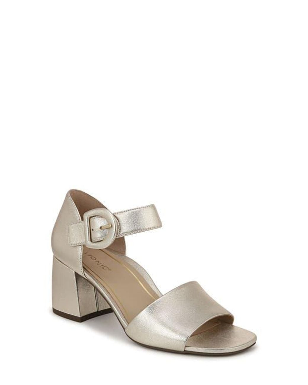 Vionic White Chardonnay Block Heel Sandal