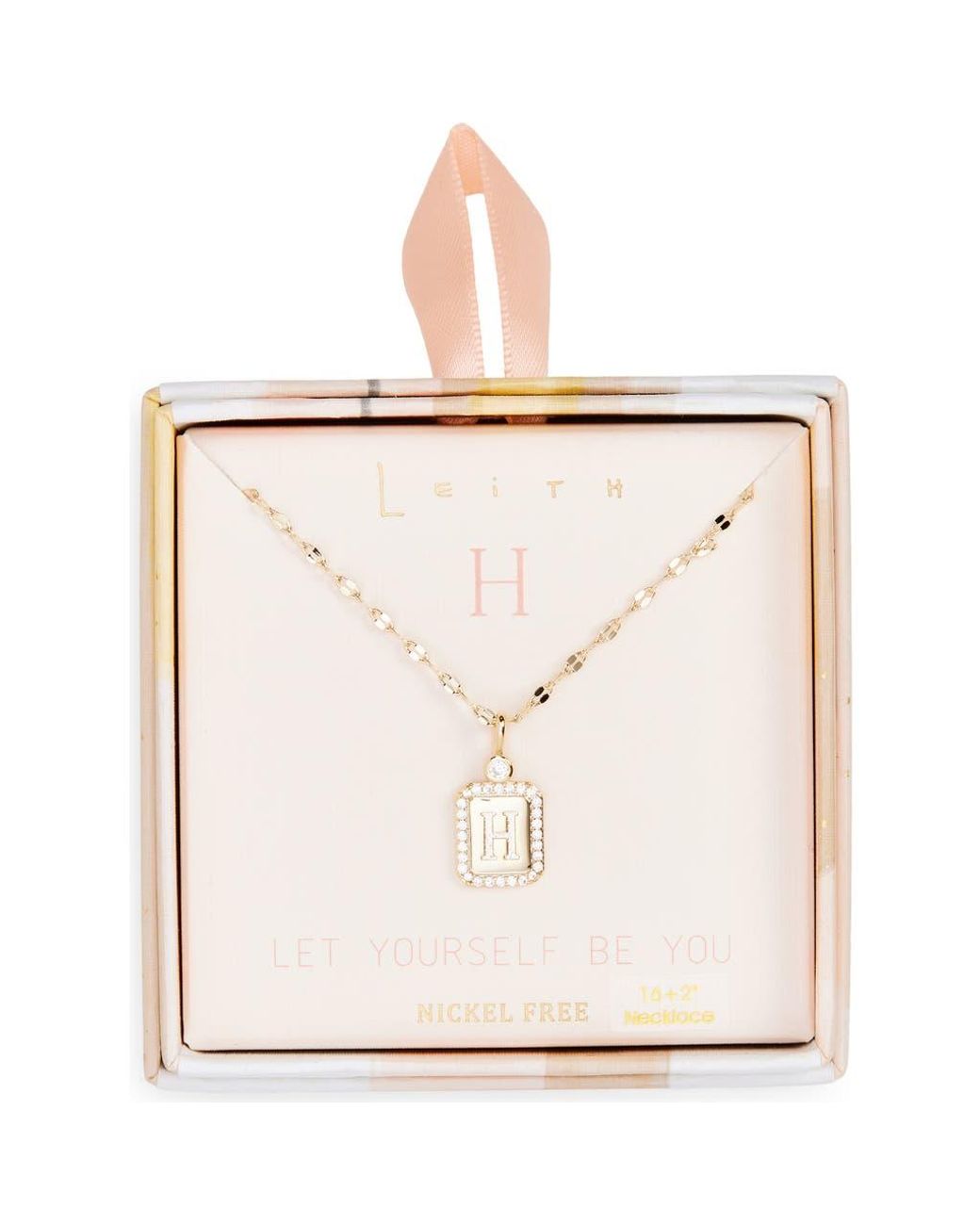 Leith Metallic Initial Pendant Necklace