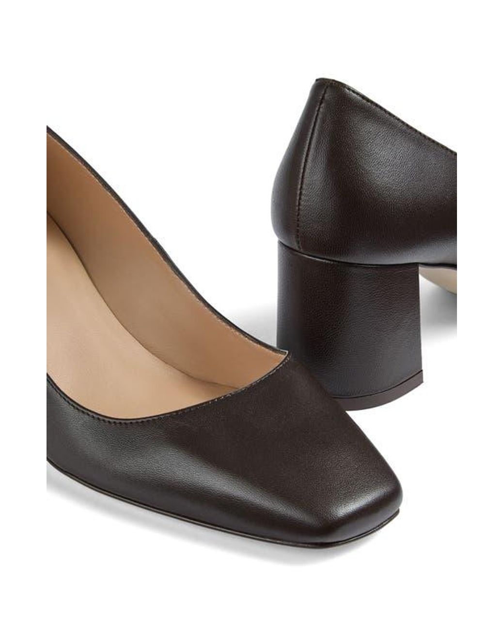 L.K.Bennett Brown Sally Court Square Toe Pump