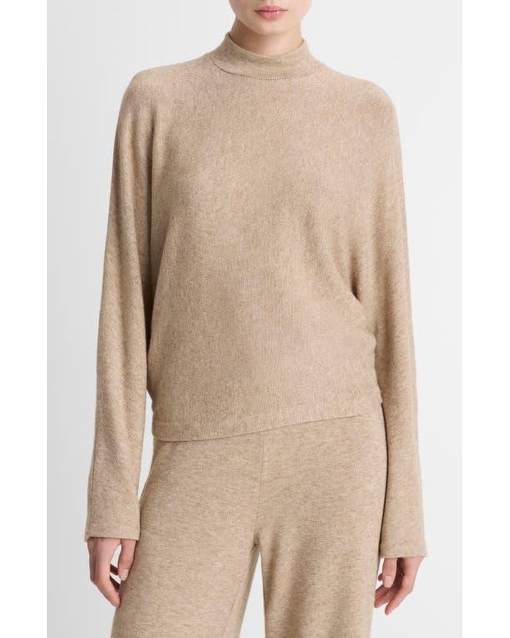 Vince Natural Mock Neck Sweater