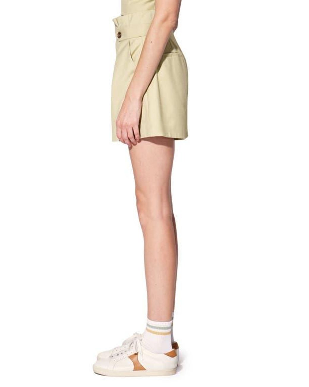Walter Baker Natural Marcel Pleated Shorts