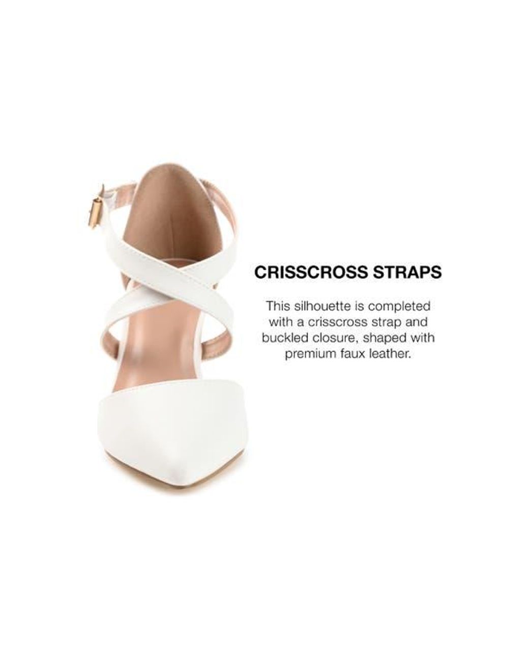Journee Collection Pink Riva Crossover Pump