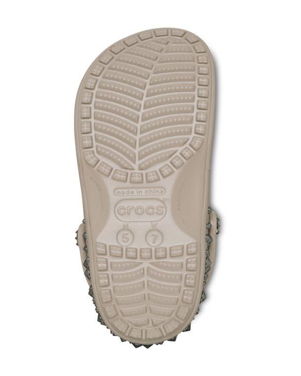 CROCSTM Gray Studded Classic Clog