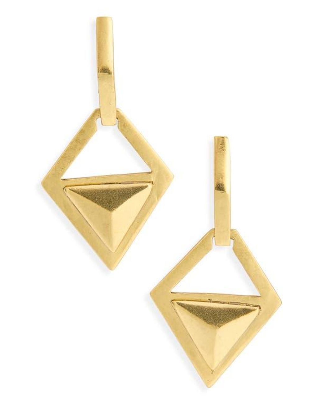 Karine Sultan Metallic Angular Statement Earrings