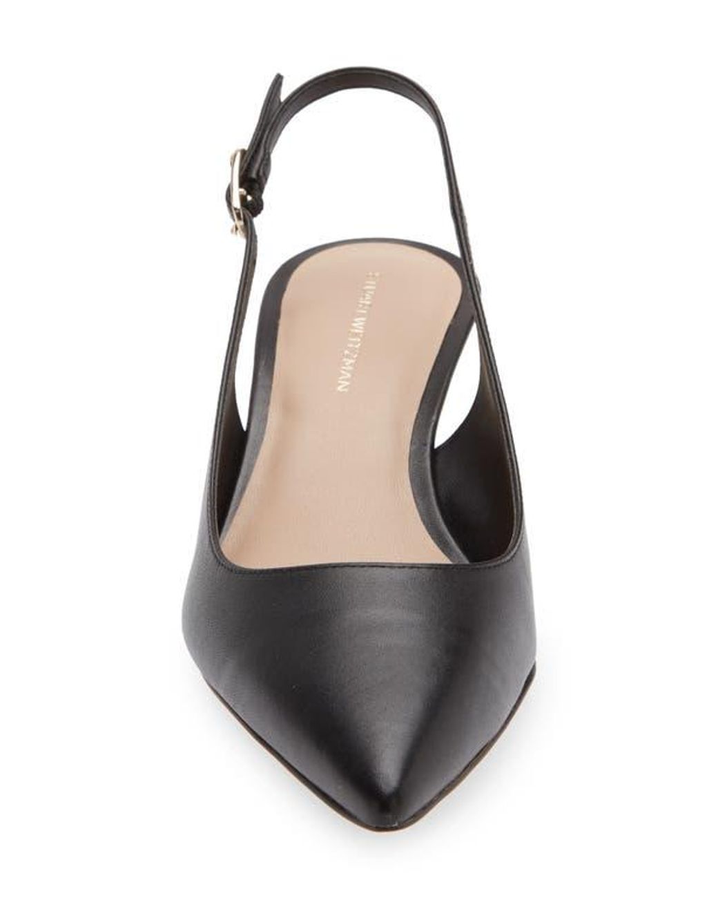 Stuart Weitzman Black Isla 50 Slingback Pump