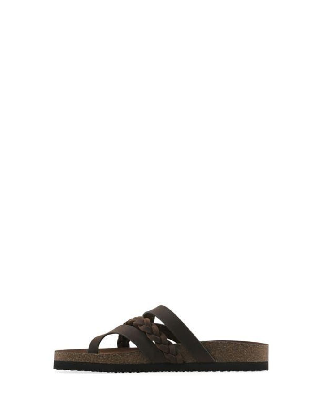 White Mountain Brown Halogen Slide Sandal