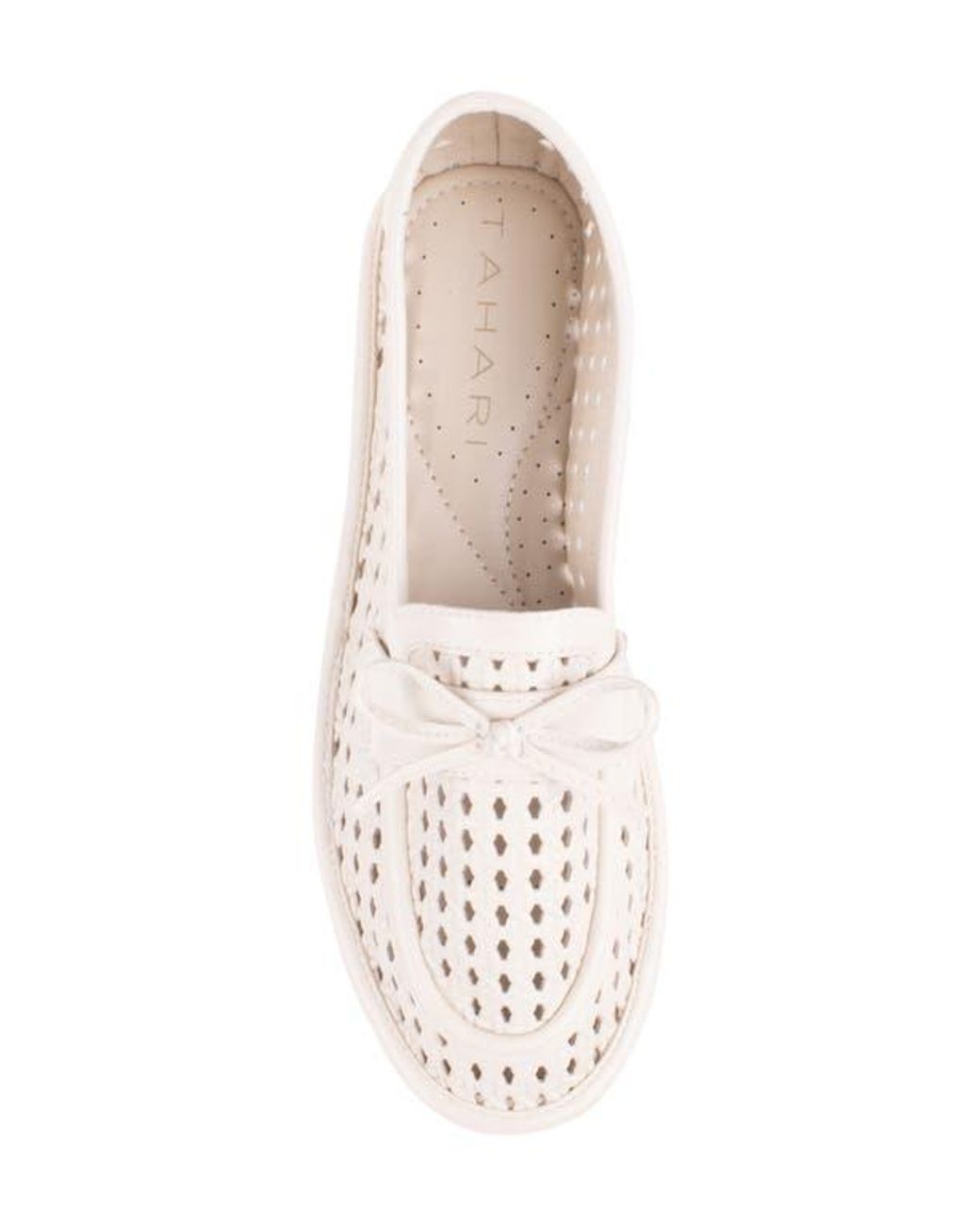 Tahari White Maple Cutout Loafer