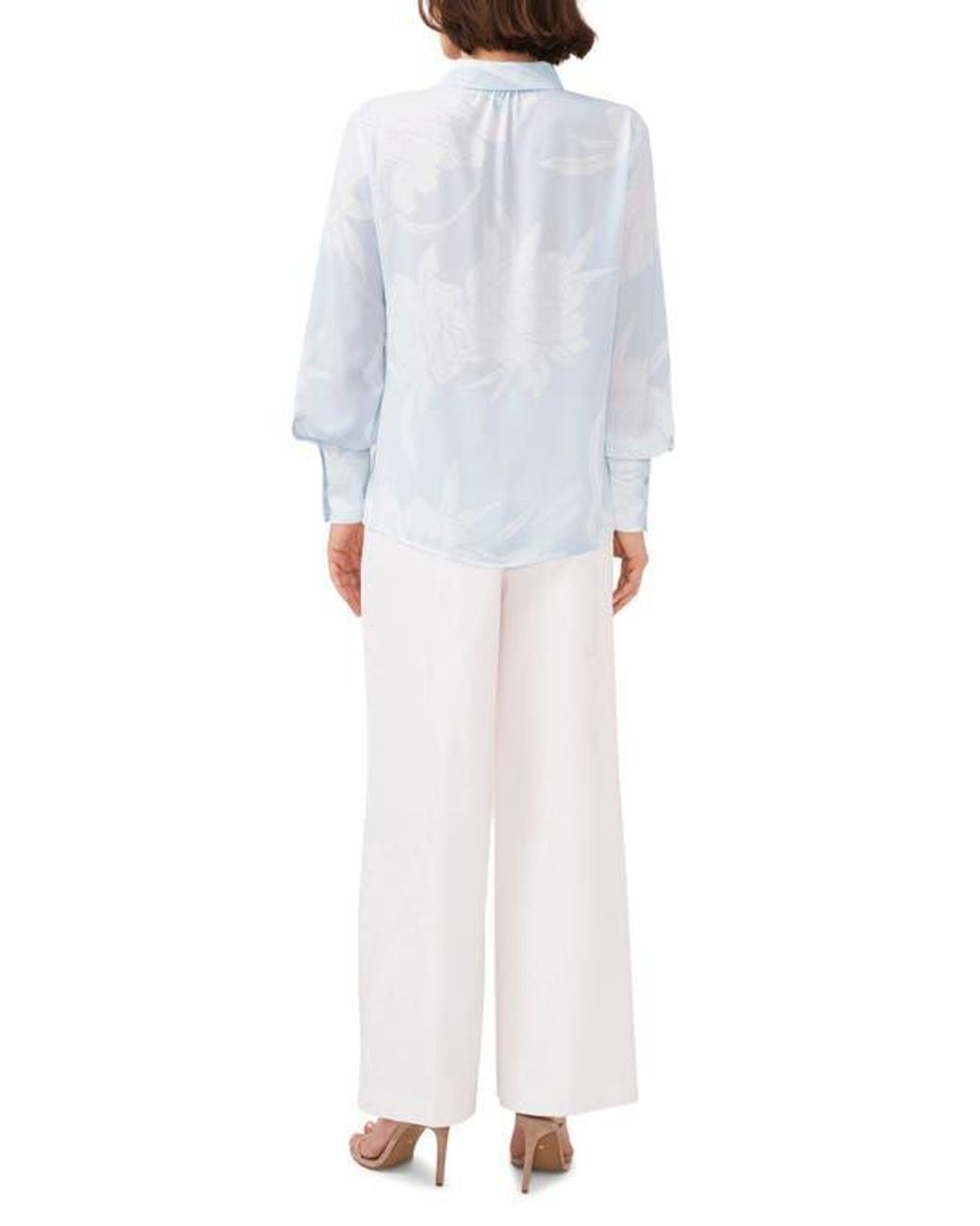 Halogen® White Solid Button-Up Shirt