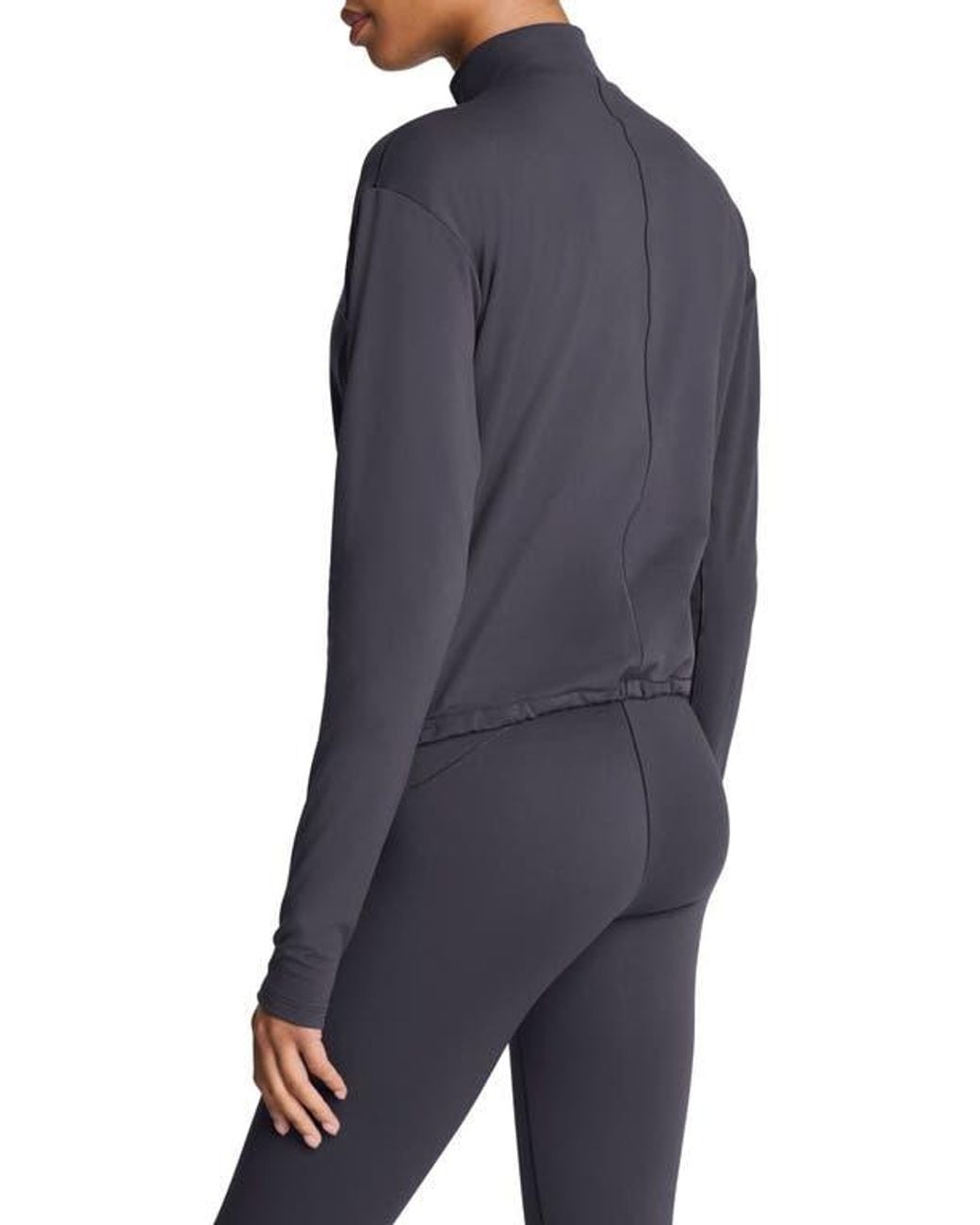 Spanx Blue Brushed Full Zip Jacket