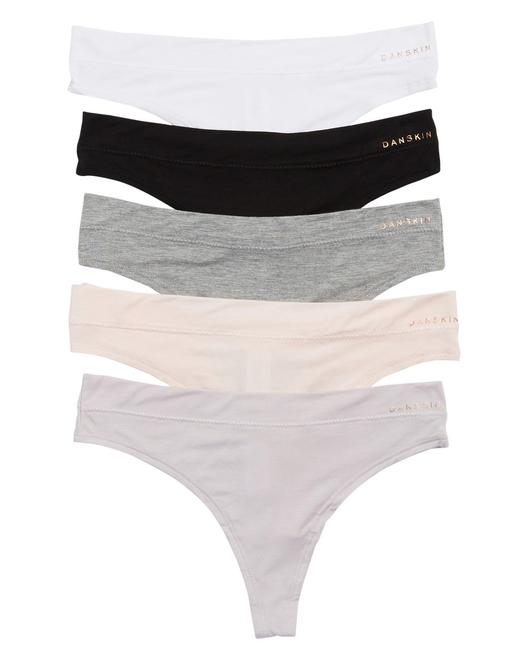 Danskin Assorted Thong Panties in Black Lyst