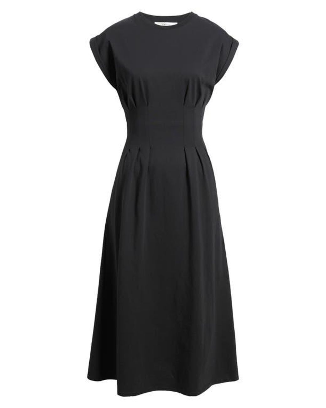 FRAME The Jersey Organic Cotton A-Line Dress in Black | Lyst FRAME The Jersey Organic Cotton A-Line Dress in Black | Lyst