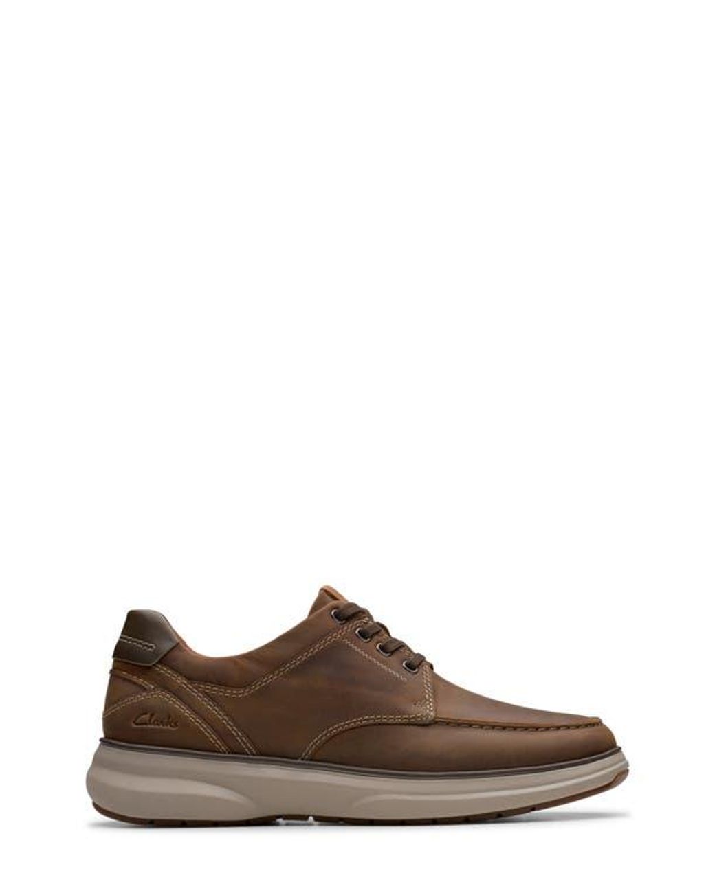Clarks Brown Mullan Moc Toe Derby for men