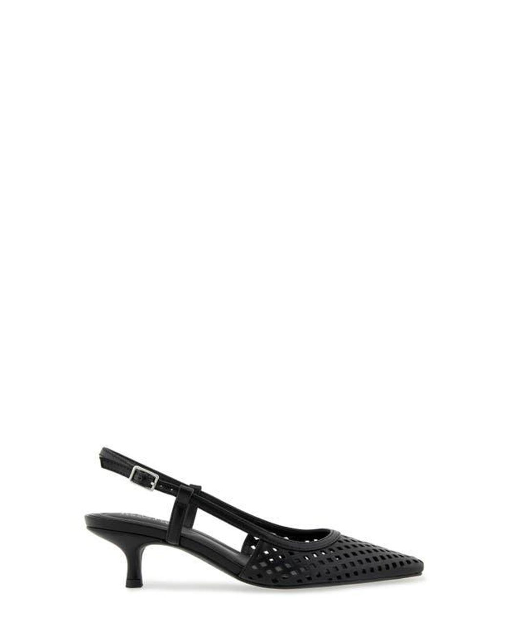 Kenneth Cole Black Maggie Perforated Slingback Pump