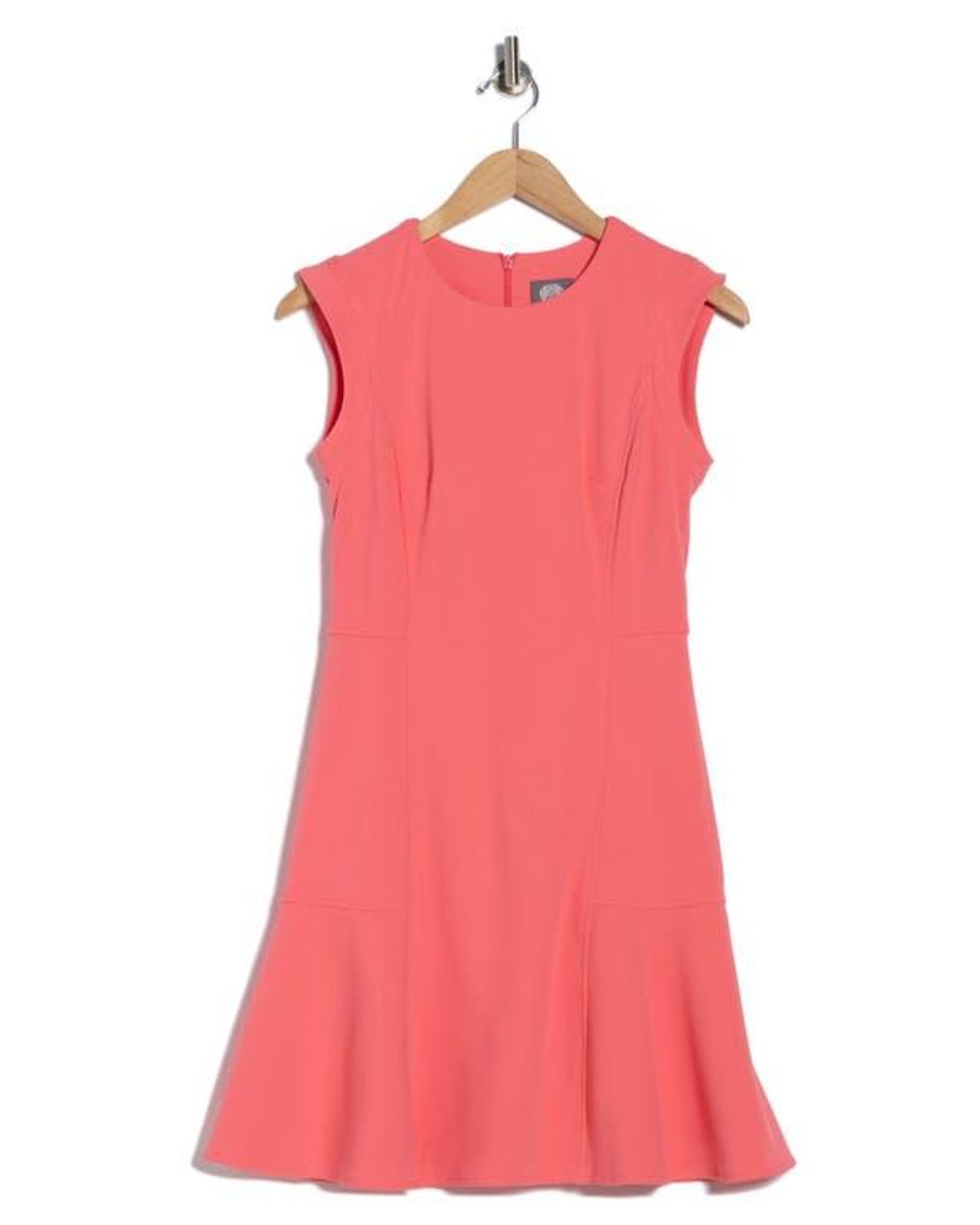 Vince Camuto Scuba Crepe Fit & Flare Dress in Pink | Lyst