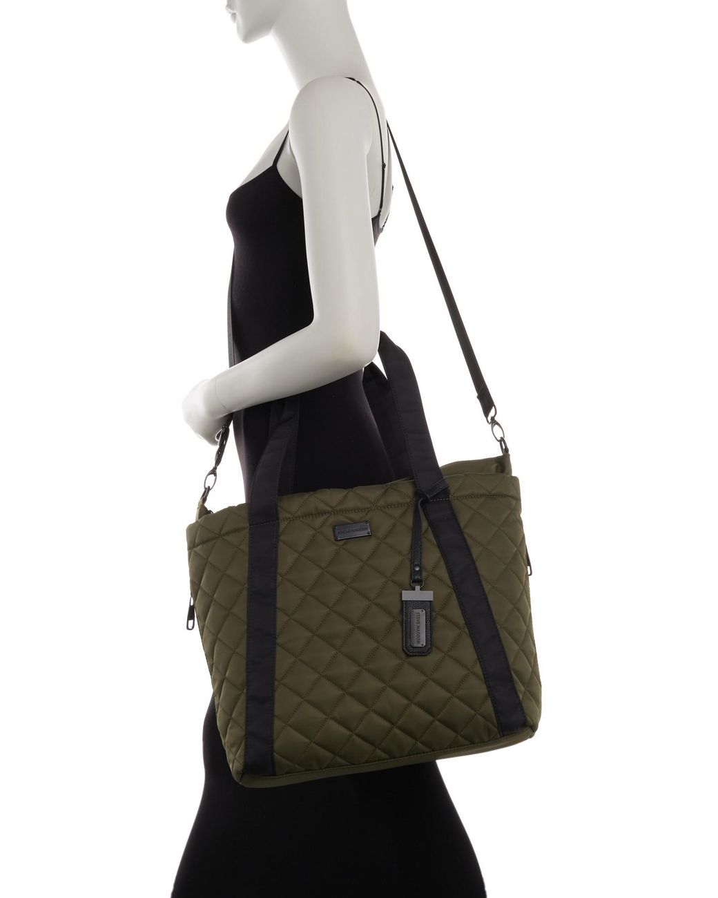 Steve Madden BPossess Quilted Shoulder Bag In Lime-Green for Women