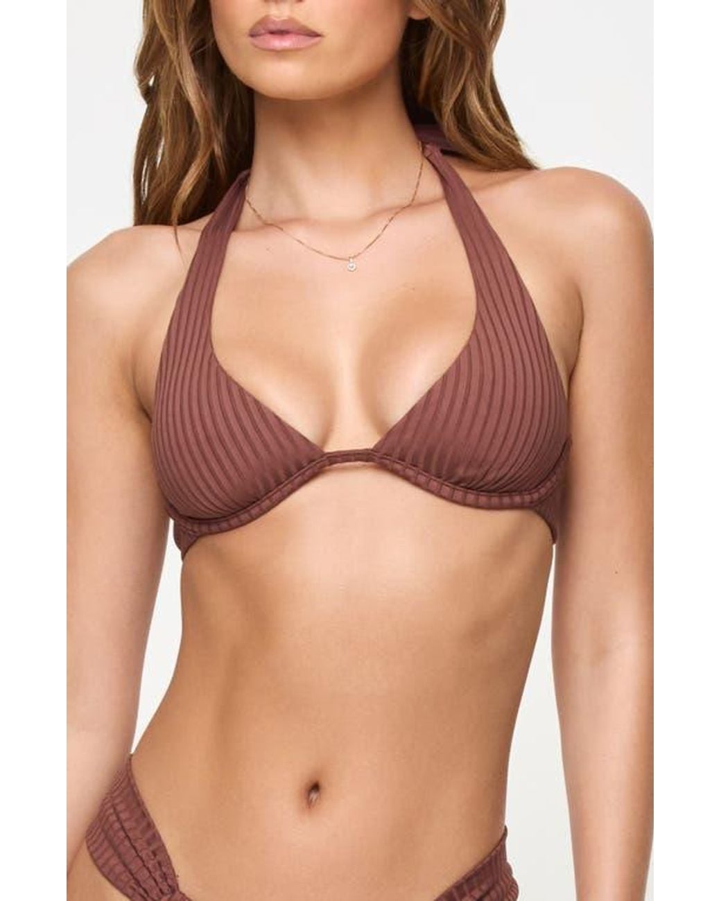 LSPACE Pink Isa Underwire Bikini Top
