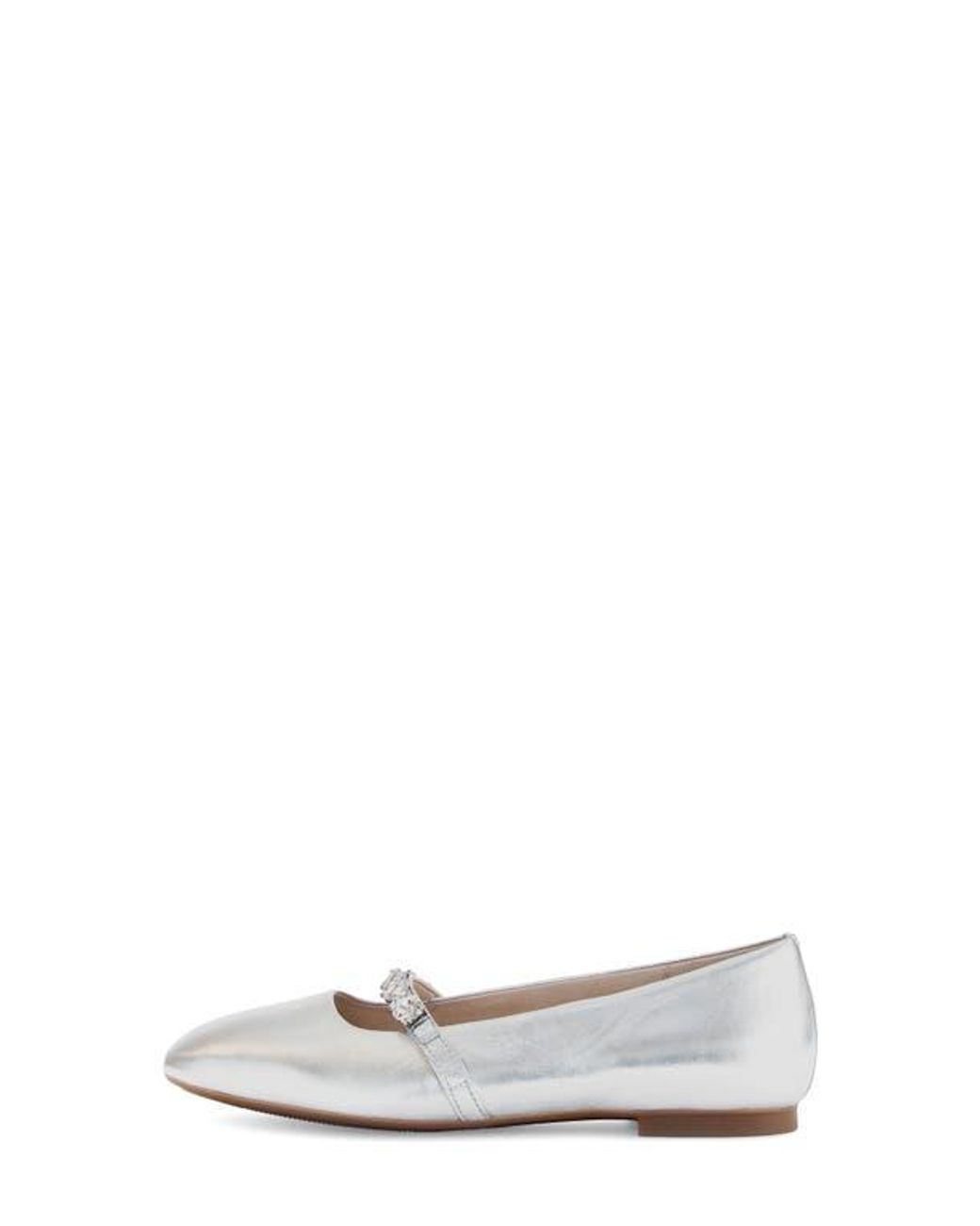 Gabor White Crystal Mary Jane Flat