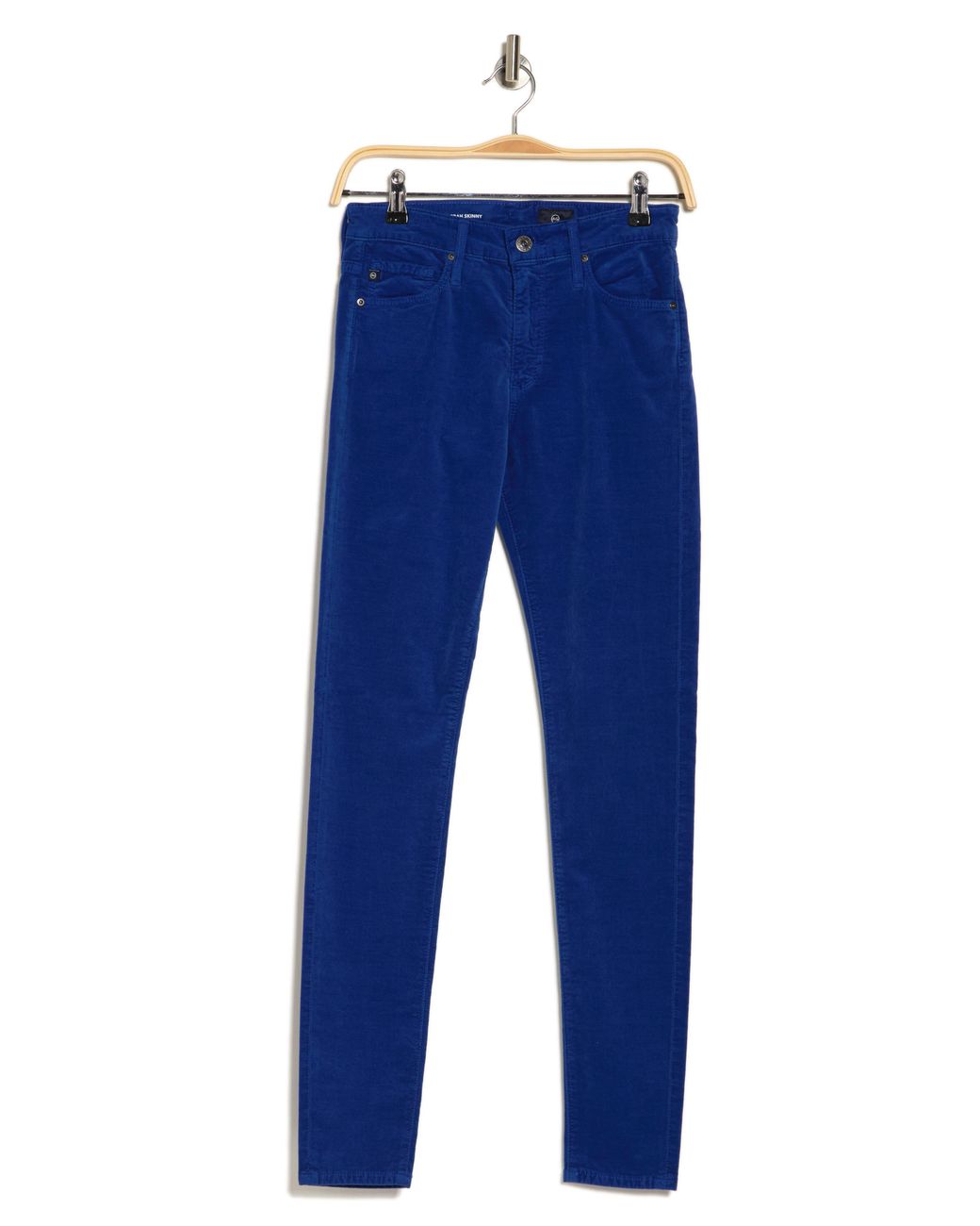 AG Jeans The Farrah High Waist Velvet Jeans in Blue | Lyst