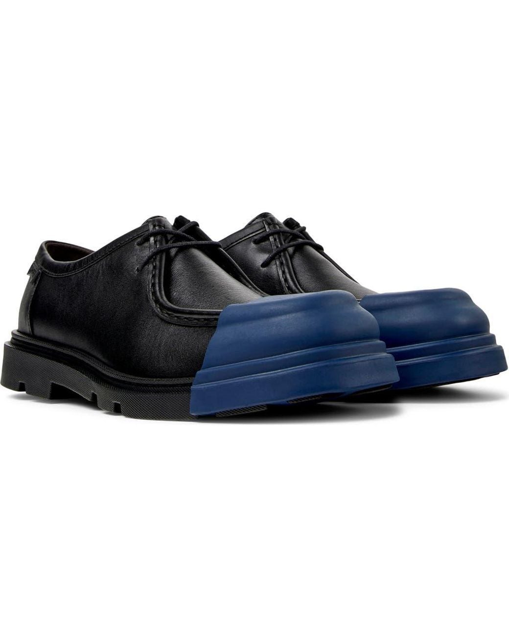 Camper Blue Junction Cap Toe Penny Loafer