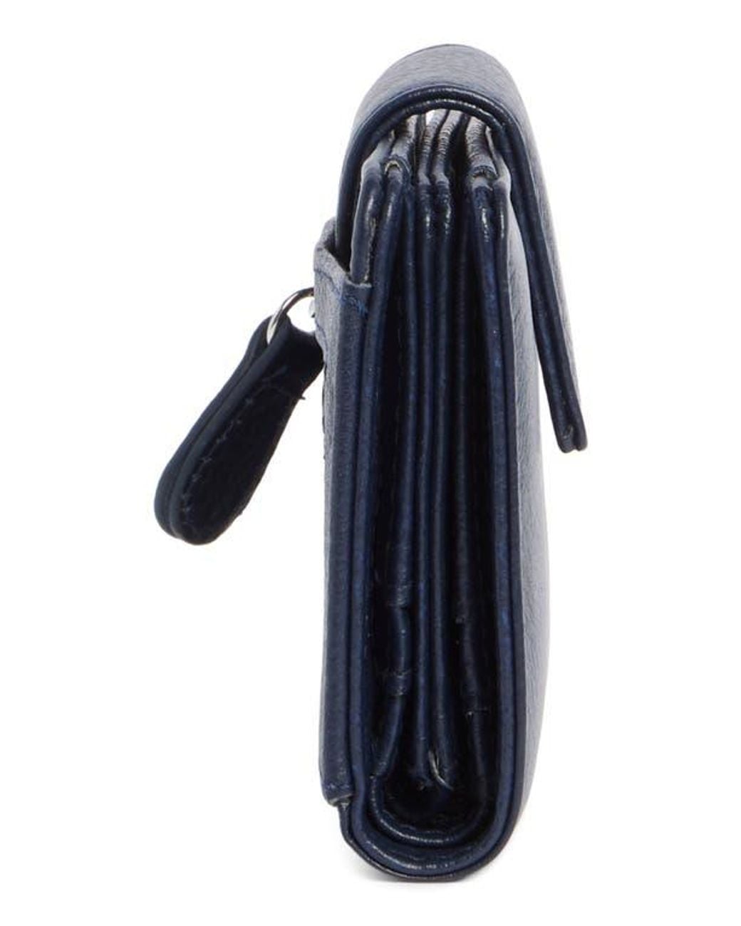 MUNDI SMALL LEATHER GOODS Blue Pixie Leather Card Case