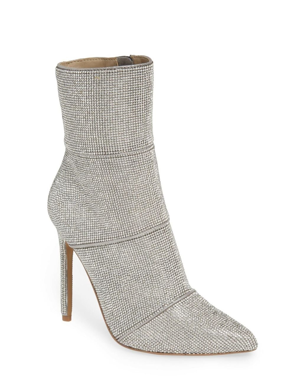Winona metallic top rhinestone booties