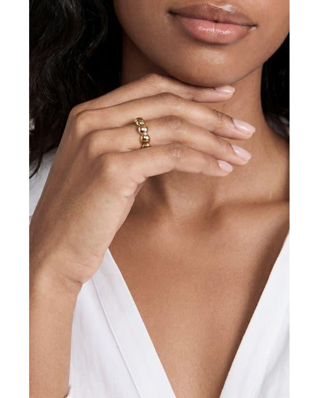 Ettika Metallic Orb Statement Ring