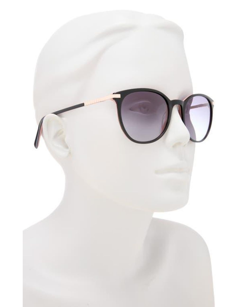Ted Baker Black 53Mm Round Sunglasses