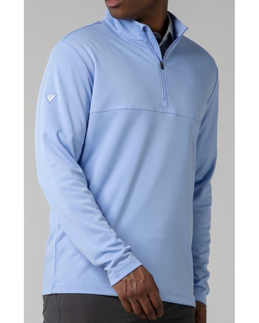 Levelwear Blue Quarter Zip Pullover for men