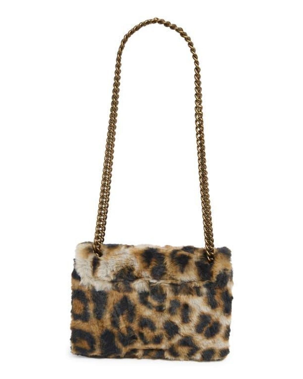 Leopard fur shoulder bag hotsell