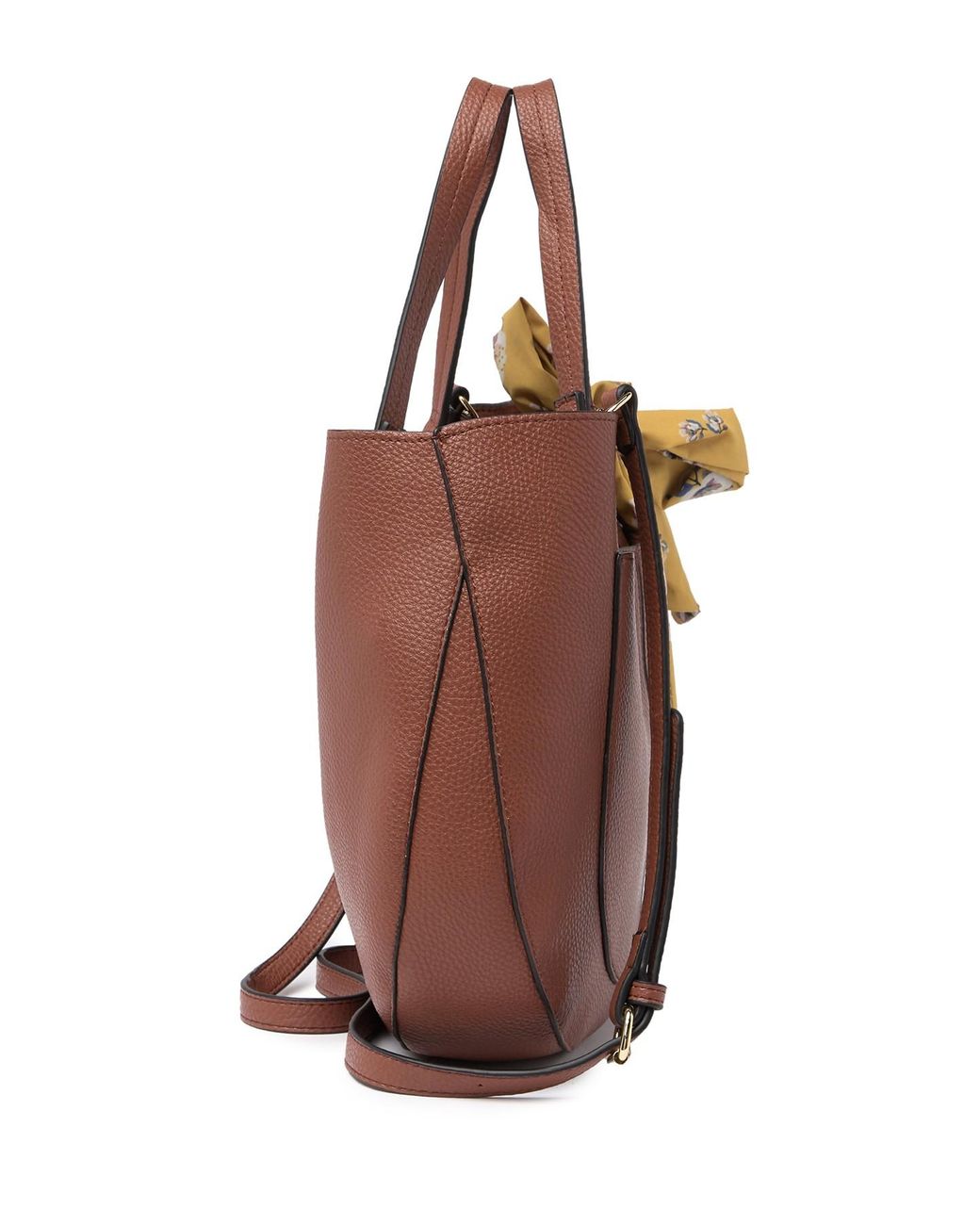 Steve Madden Solid Satchel With Scarf in Brown