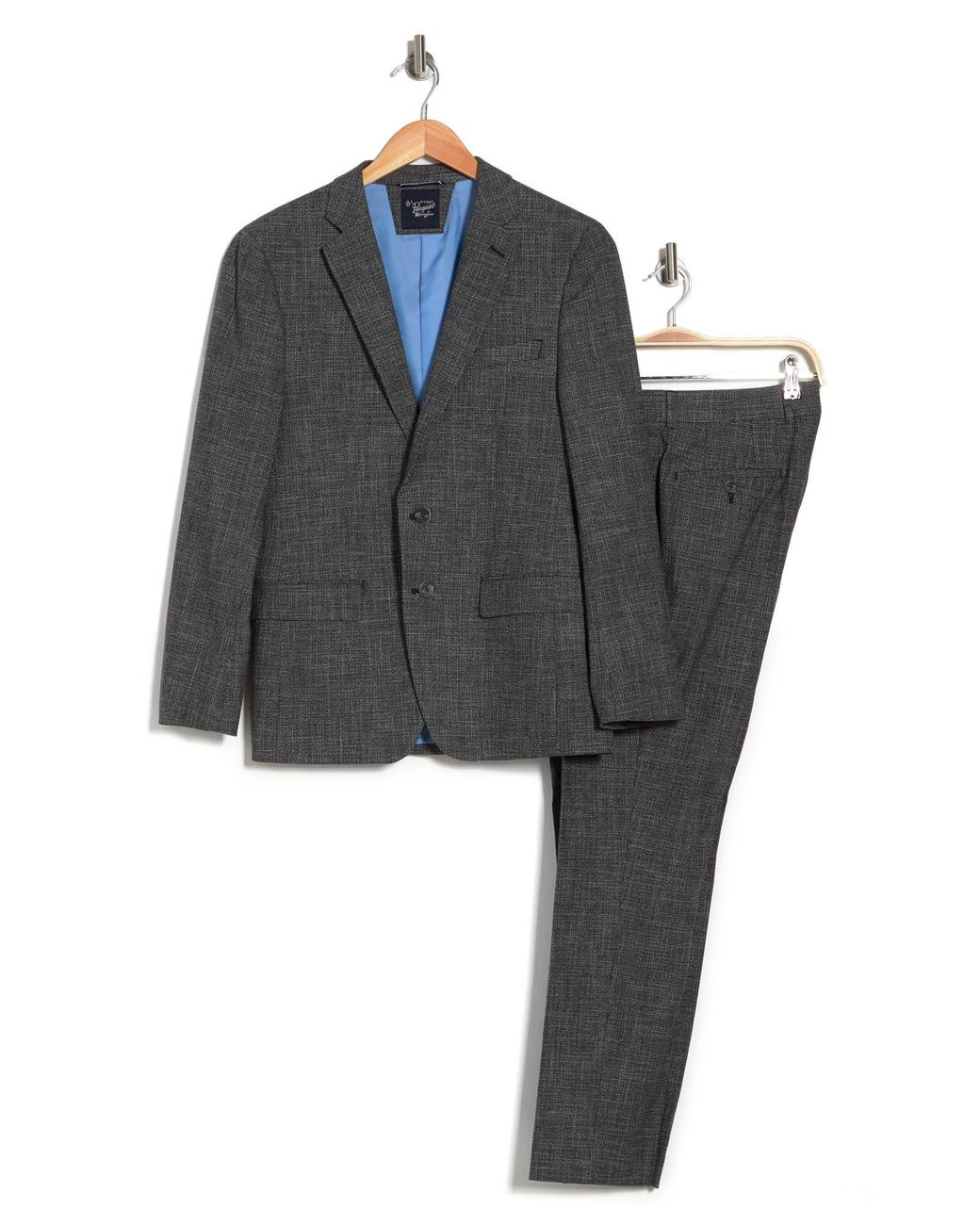 Original Penguin Charcoal Textured Slim Fit Plaid Suit At Nordstrom Rack in  Gray for Men | Lyst