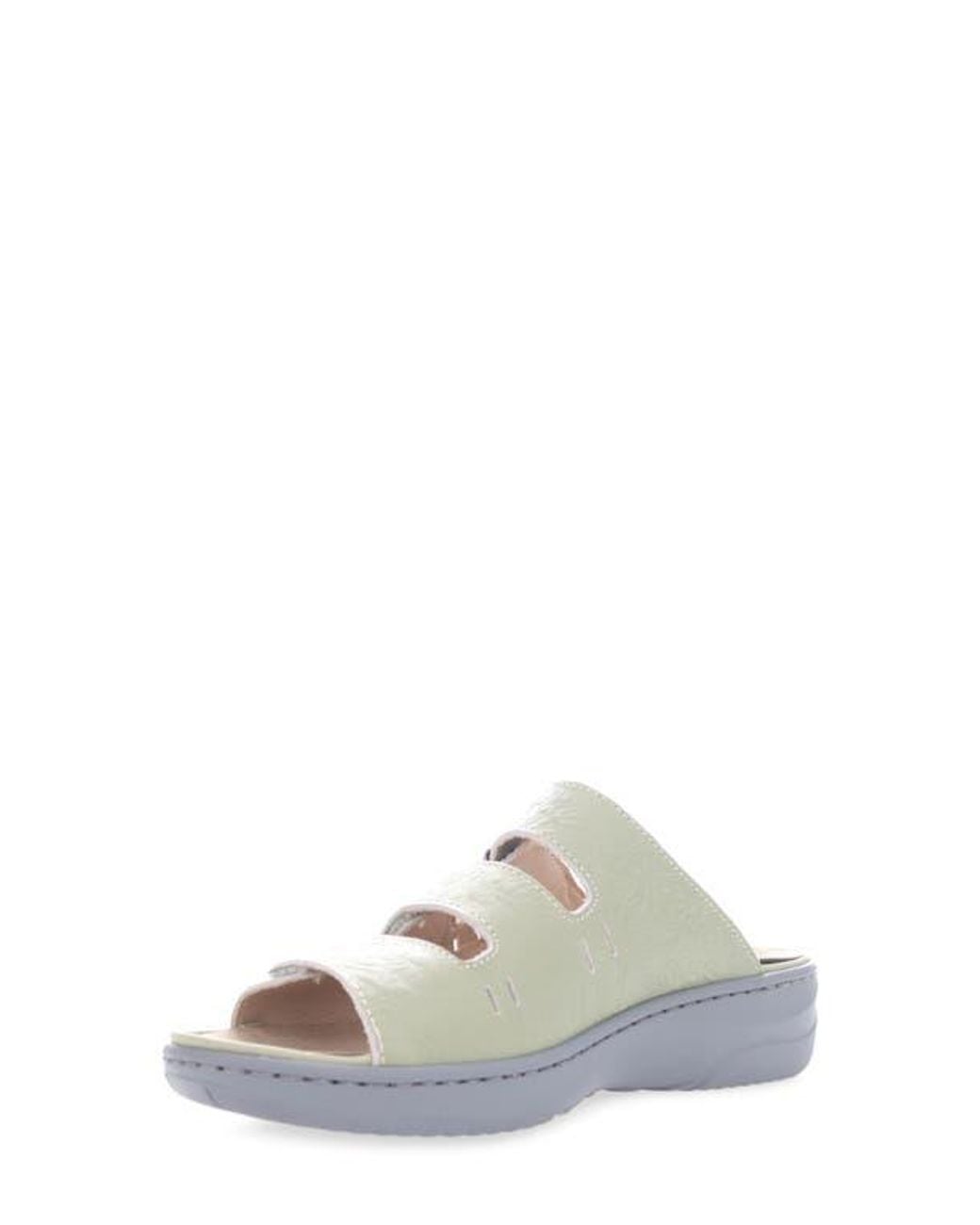 Propet White Breezy Walker Slide Sandal