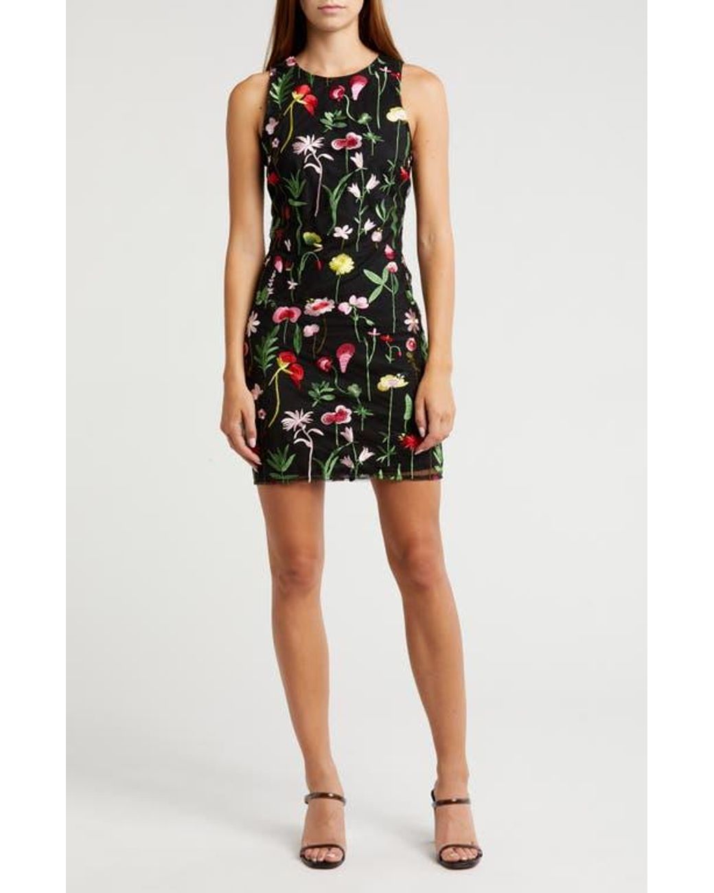 sachin and babi light blue dress MILLY Strapless Sequin Floral Dress