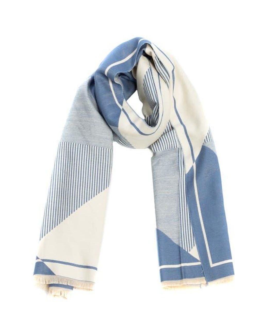 Saachi Blue Mosaic Reversible Scarf