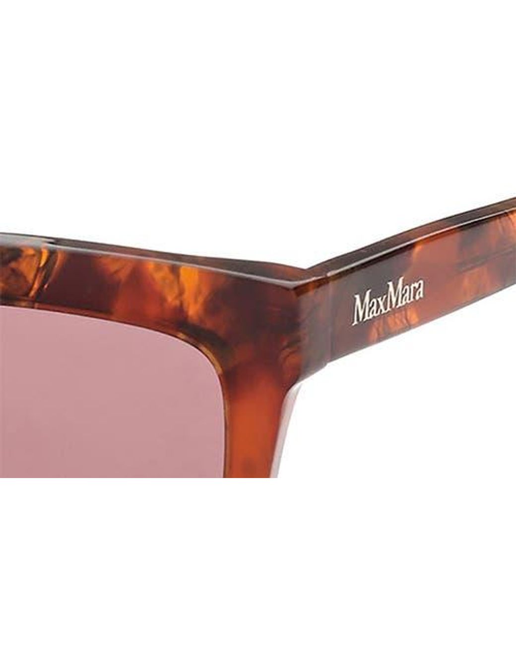 Max Mara Pink 55Mm Rectangular Sunglasses