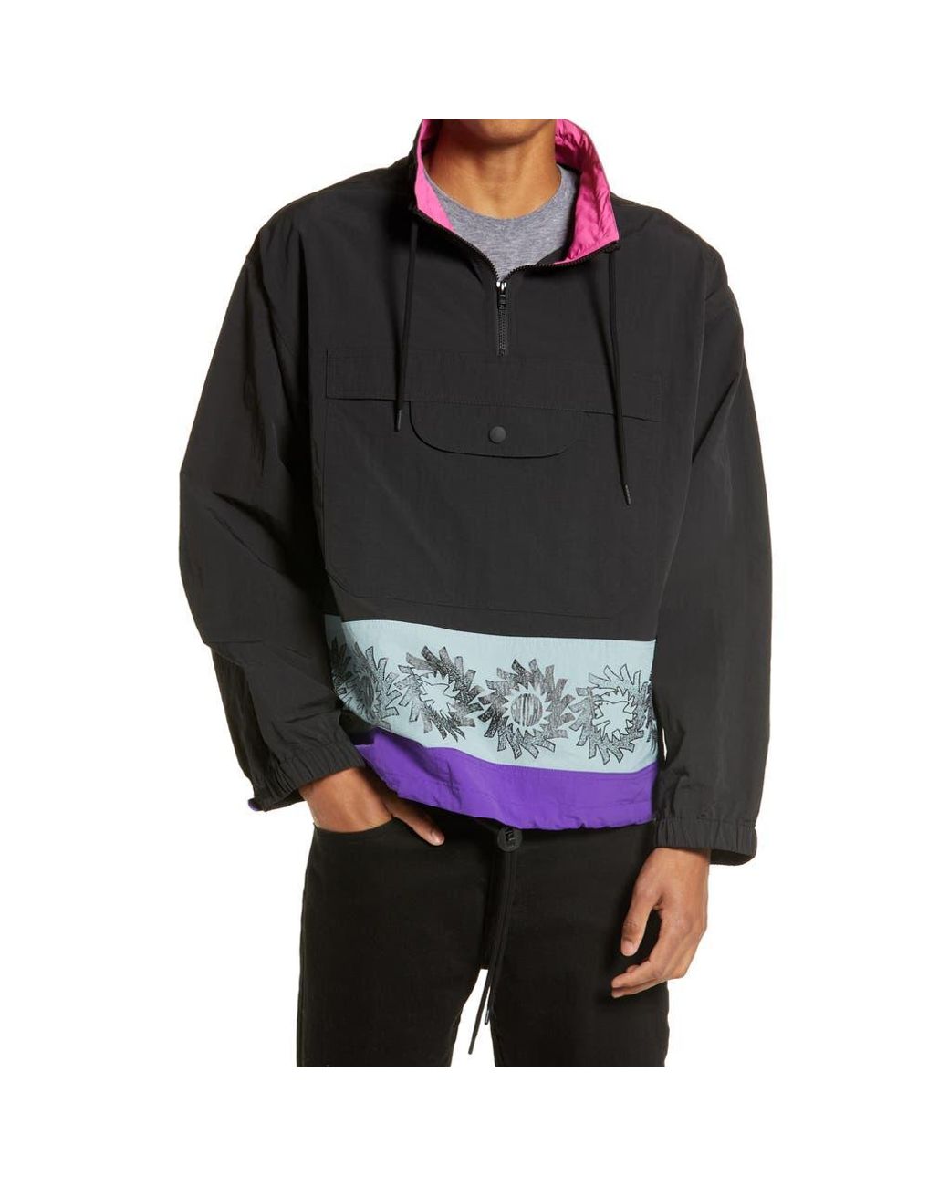 Gotcha Black Curl Anorak for men