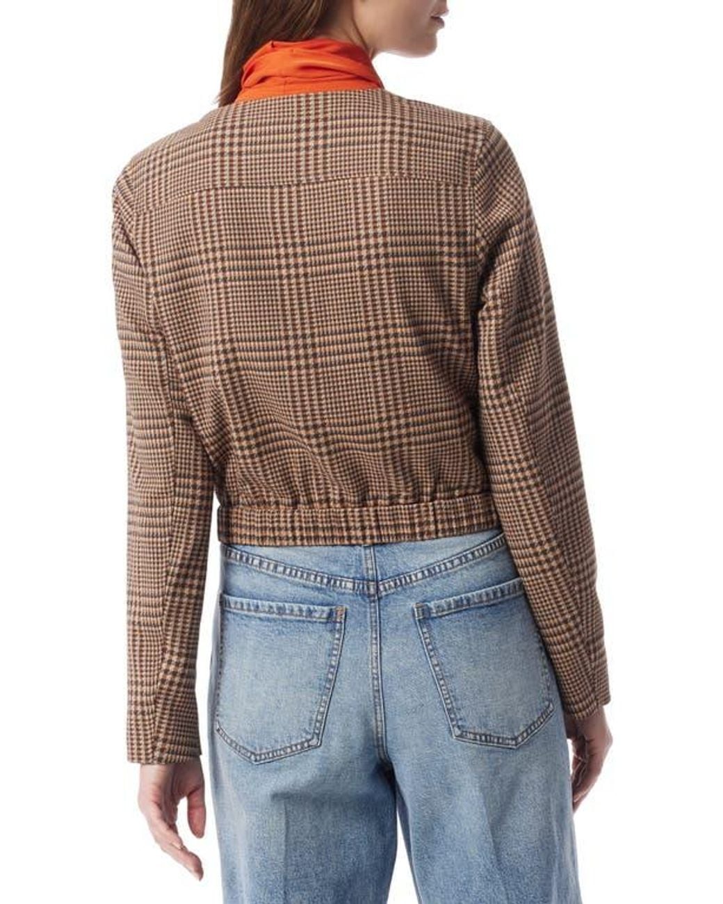 DO by Dee Ocleppo Brown Lena Check Zip-Up Jacket